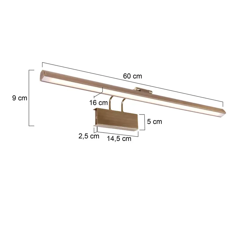 Foto 5 Wandlamp Litho 2431BR Brons Litho LED 2431BR