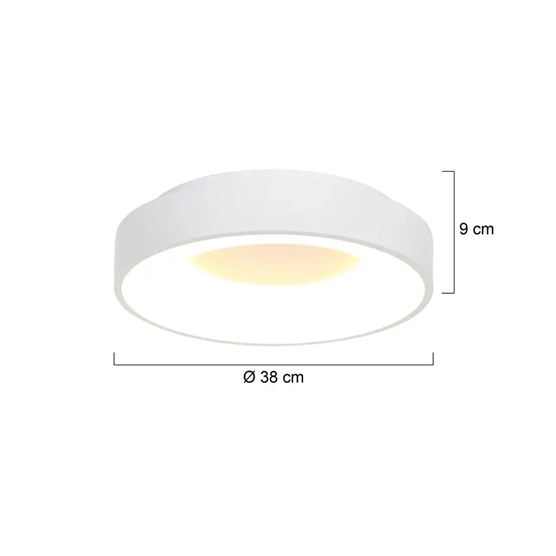 Foto 6 Plafondlamp Ringlede 2562W Wit Ø38cm Ringlede 2562W