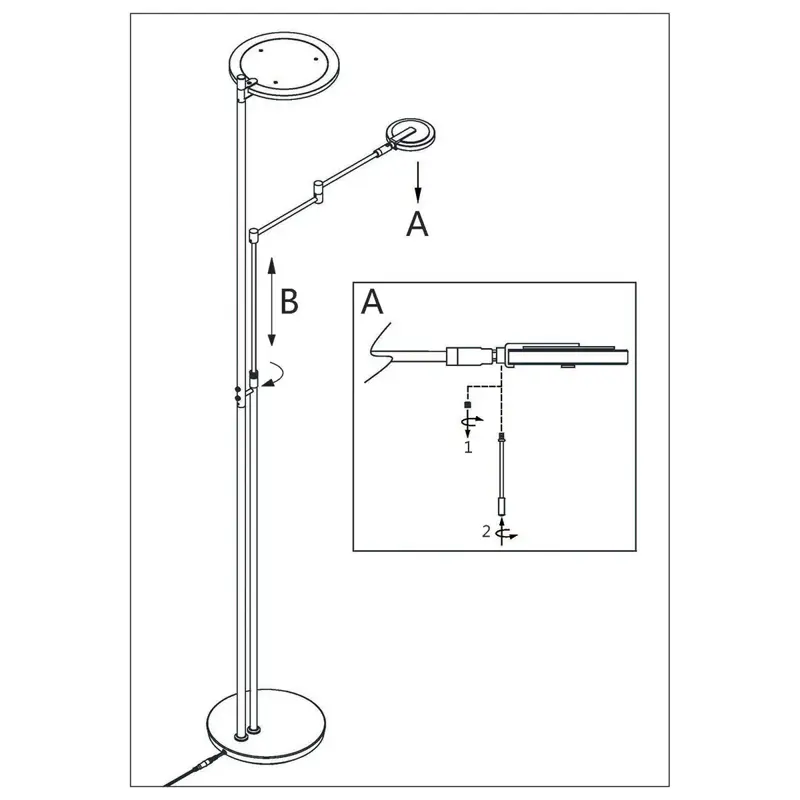 Foto 8 Vloerlamp Turound 2663ZW Zwart Turound 2663ZW
