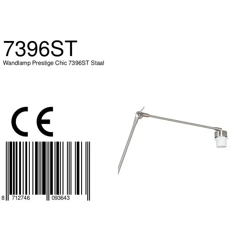 Foto 6 Wandlamp Prestige Chic 7396ST Staal Prestige Chic 7396ST