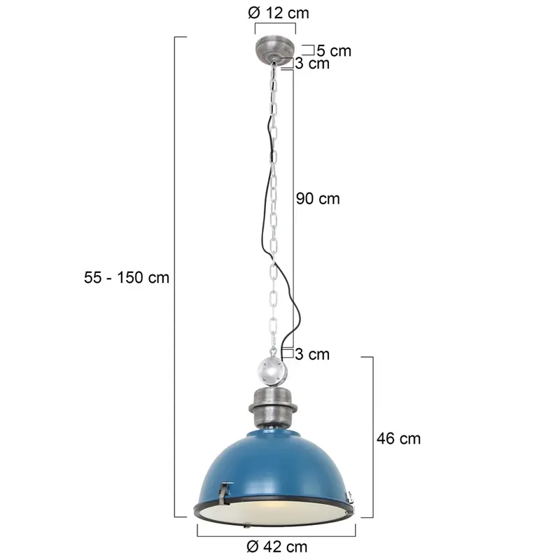 Foto 6 Hanglamp Bikkel 7586PE Petrol Bikkel 7586PE