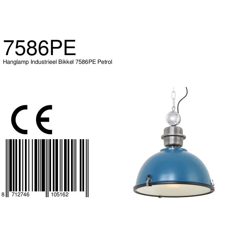Foto 7 Hanglamp Bikkel 7586PE Petrol Bikkel 7586PE