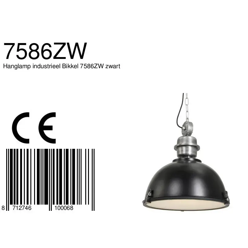Foto 7 Hanglamp Bikkel 7586ZW Zwart Bikkel 7586ZW