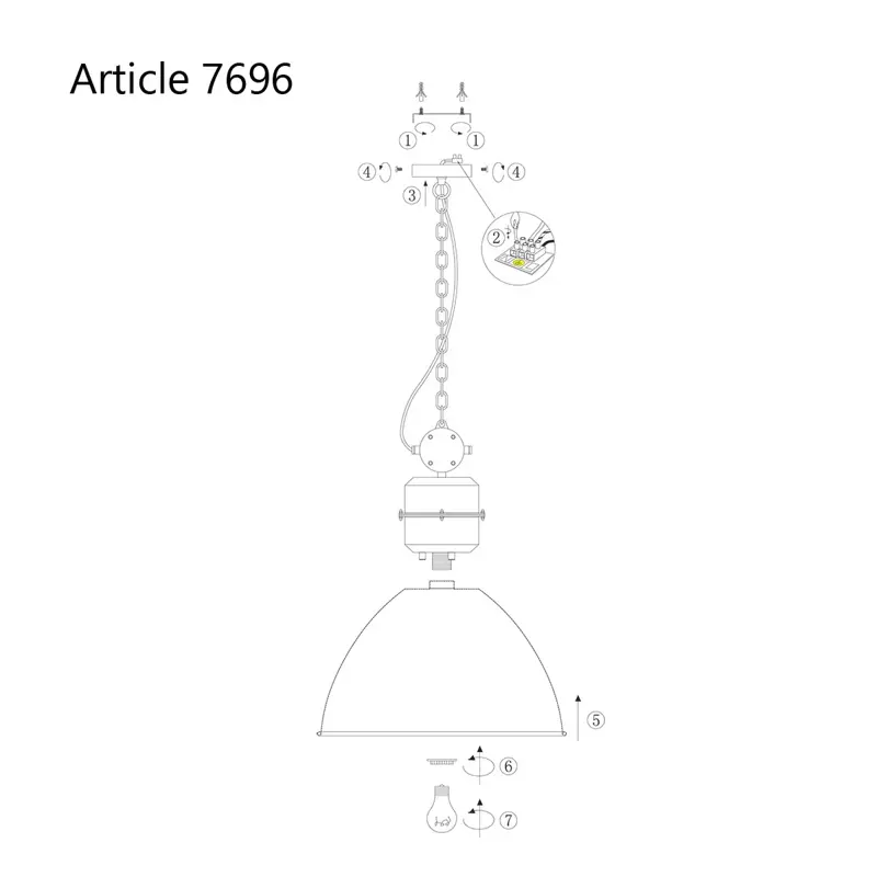 Foto 7 Hanglamp Frisk 7696GR Grijs Frisk 7696GR