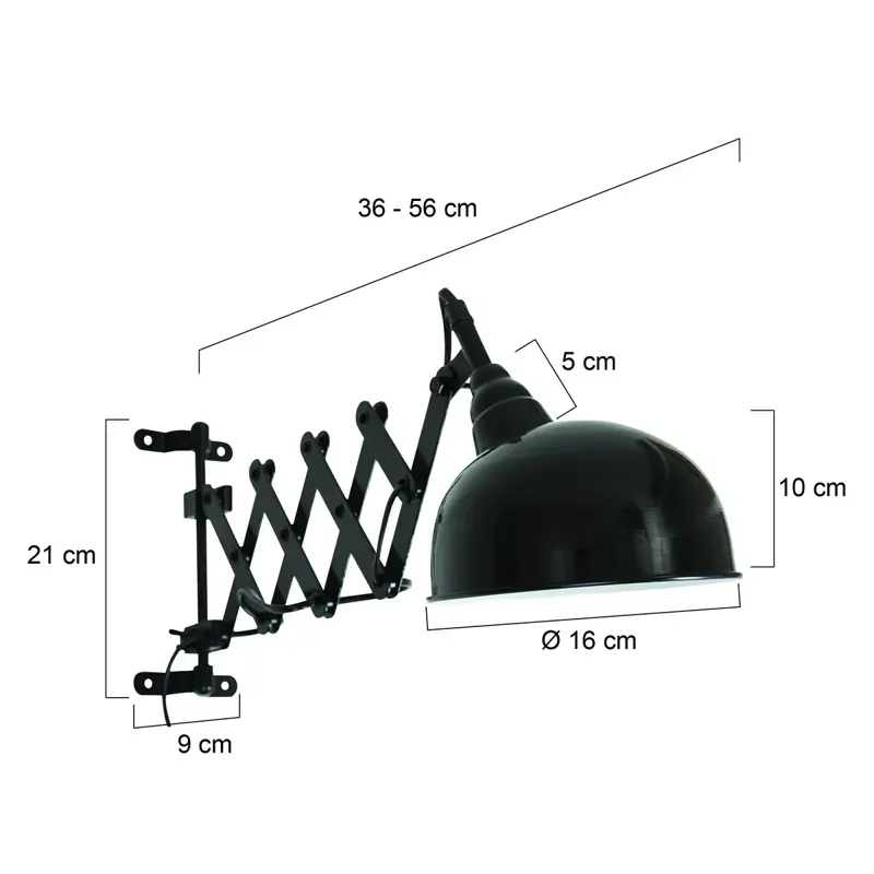 Foto 7 Wandlamp Yorkshire 7774 Zwart Yorkshire 7774ZW