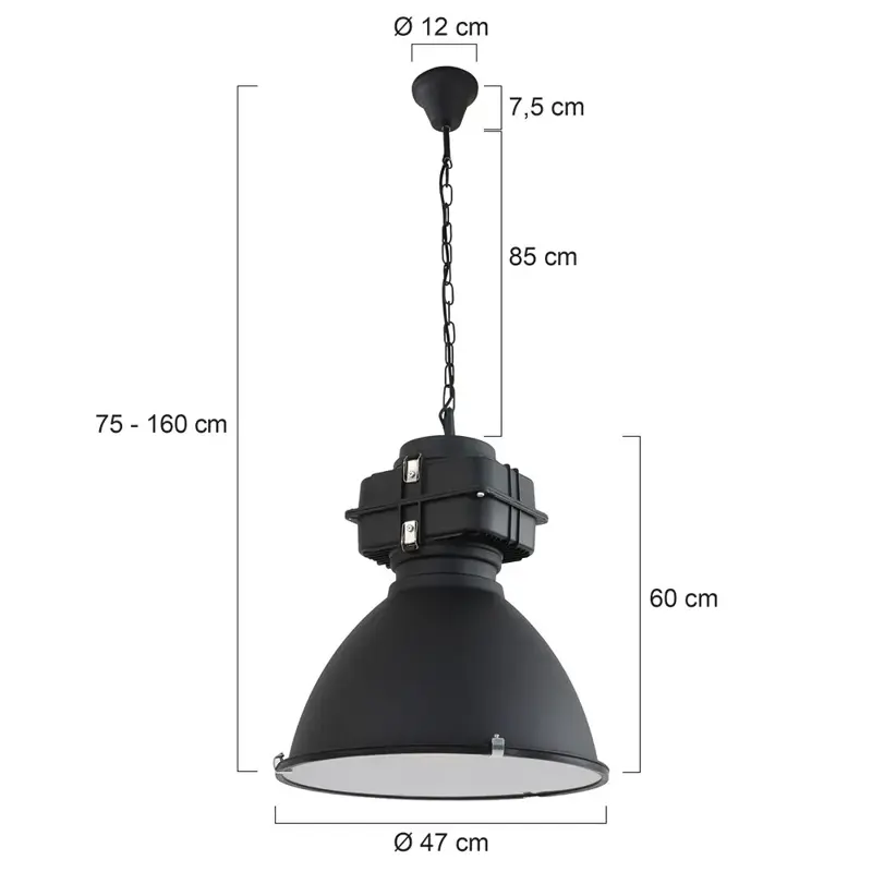 Foto 6 Hangl. industrie glas 48cm *M* Densi 7779ZW