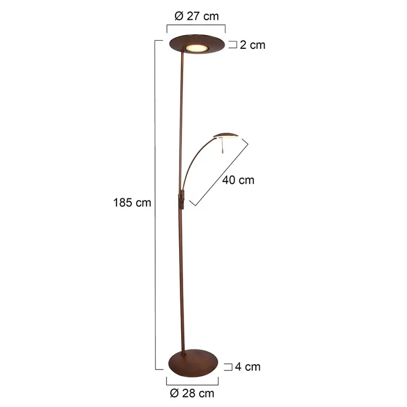 Foto 7 Vloerlamp Zenith 7860BR Brons Zenith LED 7860BR