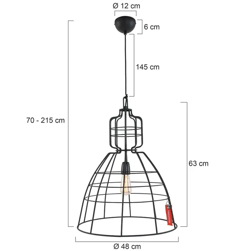 Foto 7 Hanglamp Mark III 7872ZW Zwart MarkIII 7872ZW