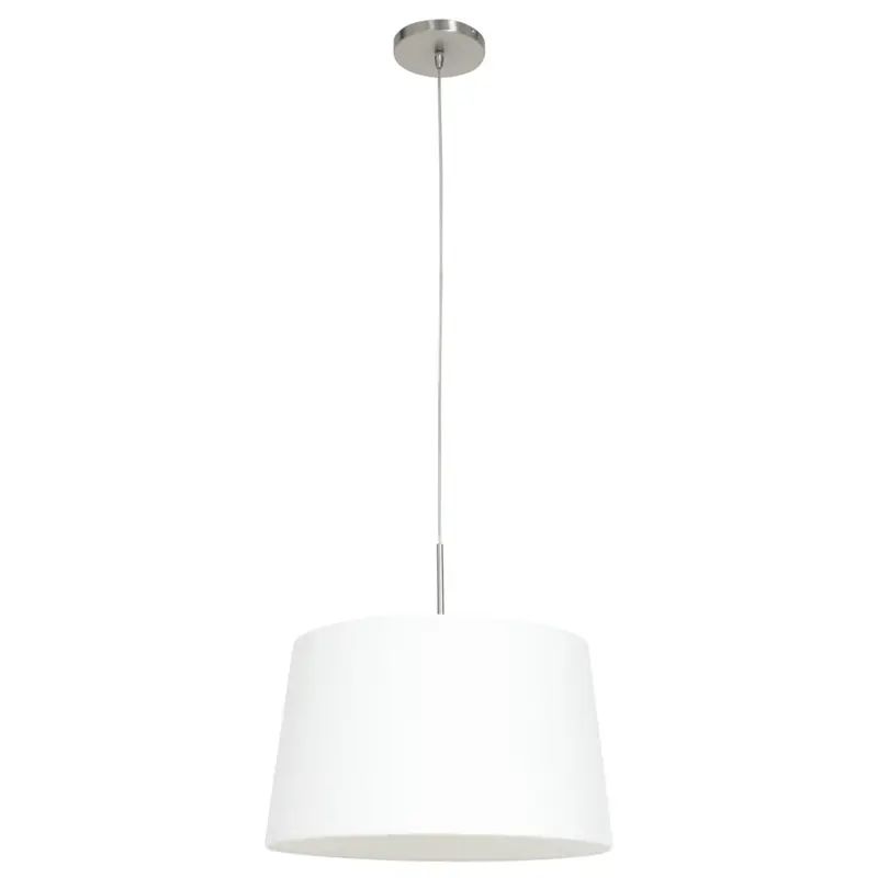 Foto 1 Hanglamp Sparkled Light 3602ST+K1001QS Staal-Wit Linnen Sparkled Light 9567ST