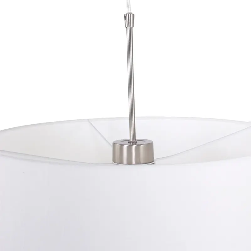 Foto 6 Hanglamp Sparkled Light 3602ST+K1001QS Staal-Wit Linnen Sparkled Light 9567ST