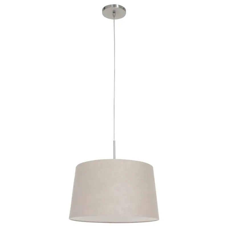 Foto 1 Hanglamp Sparkled Light 3602ST+K1001RS Staal-Grijs Linnen Sparkled Light 9568ST