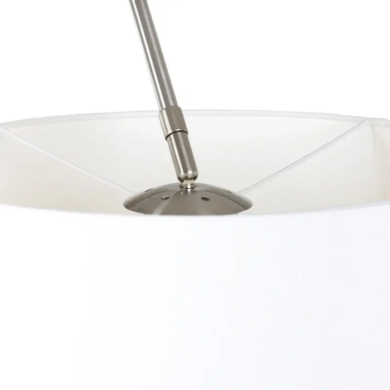 Foto 11 Vloerlamp Sparkled Light 7268ST+K1001QS Staal-Wit Linnen Sparkled Light 9675ST