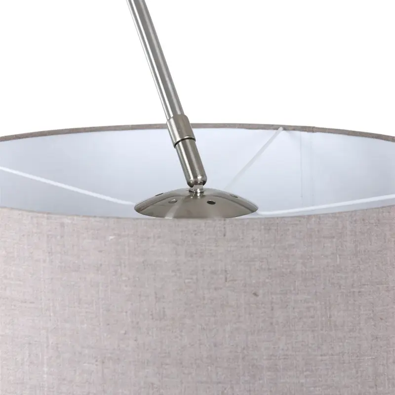 Foto 11 Vloerlamp Sparkled Light 7268ST+K1001RS Staal-Grijs Linnen Sparkled Light 9676ST