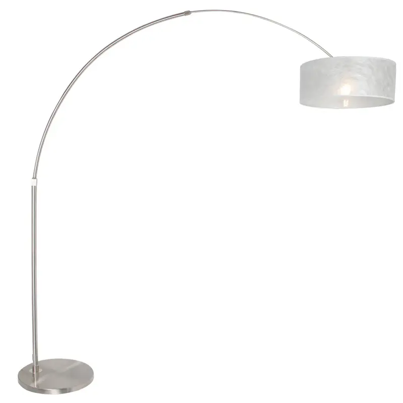 Foto 1 Vloerlamp Sparkled Light 7268ST+K1066PS Staal-Sizoflor Zilver Sparkled Light 9680ST