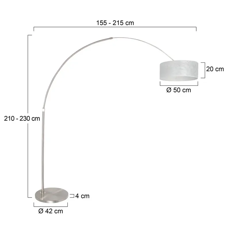 Foto 5 Vloerlamp Sparkled Light 7268ST+K1066PS Staal-Sizoflor Zilver Sparkled Light 9680ST