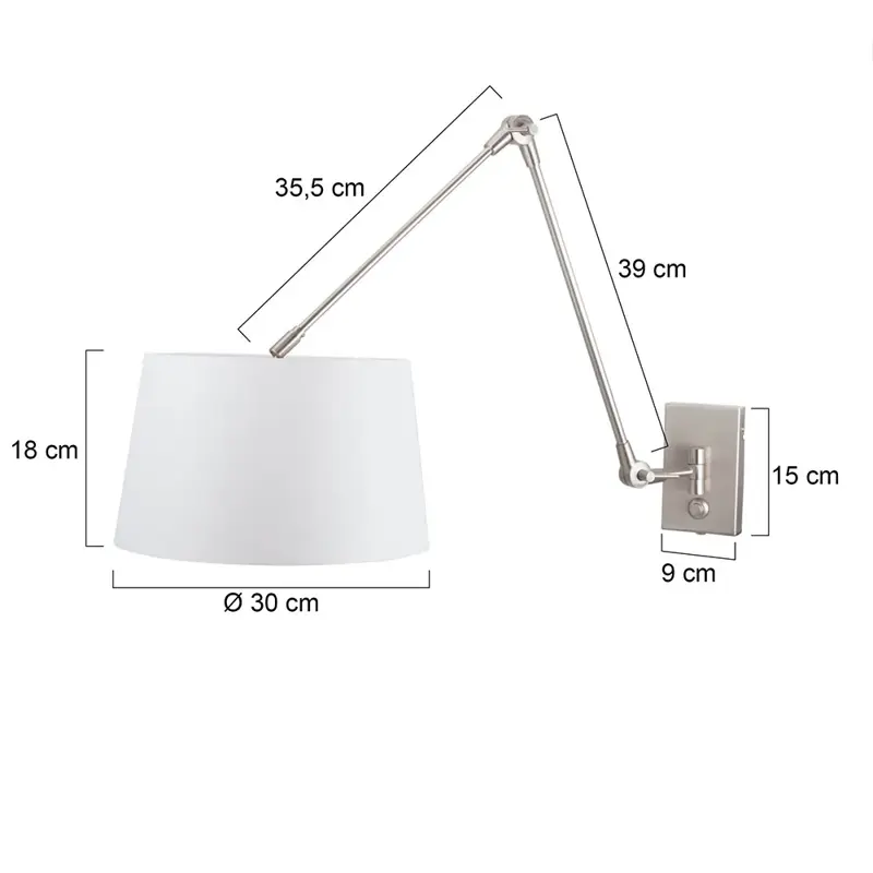 Foto 5 Wandlamp Prestige Chic 7396ST+K10072S Staal-Wit Chintz Prestige Chic 9722ST
