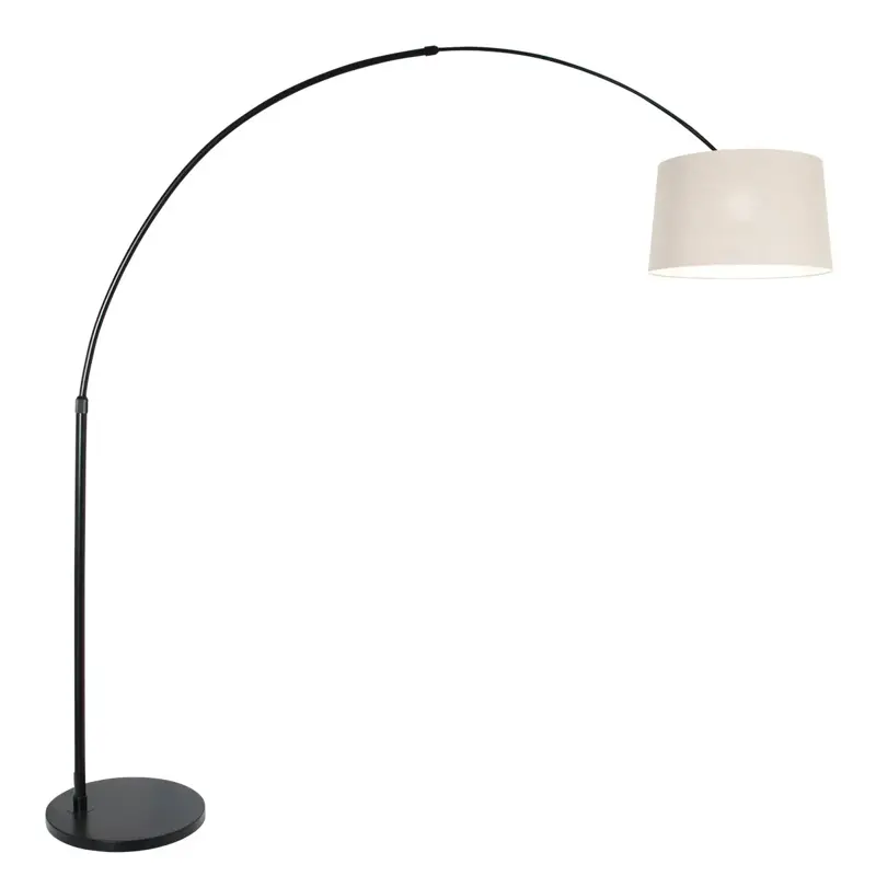 Foto 1 Vloerlamp Sparkled Light 7268ZW+K1001RS Zwart-Grijs Linnen Sparkled Light 9830ZW