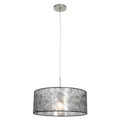 Foto van Hanglamp Sparkled Light 9888ST met zwarte kap Sparkled Light 9888ST