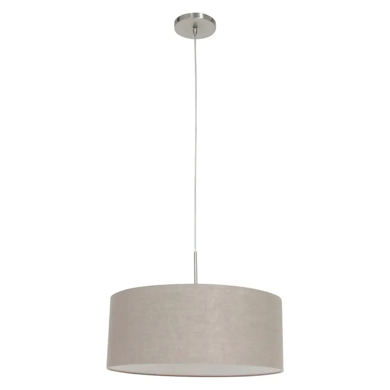 Foto 1 Hanglamp Sparkled Light 3602ST+K1066RS Staal-Grijs Linnen Sparkled Light 9890ST