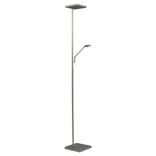 Foto 1 Vloerlamp Denia 1 staal upl+lees hoog185cm Dim to warm
