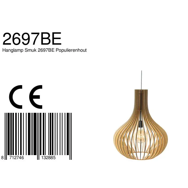 Foto 8 Hanglamp Smukt 2697BE Blank hout Smukt 2697BE