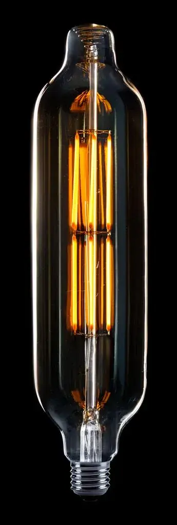 Foto 1 Buis XXL Filament LED E27 240v 8w/2200k dimbaar goud recht