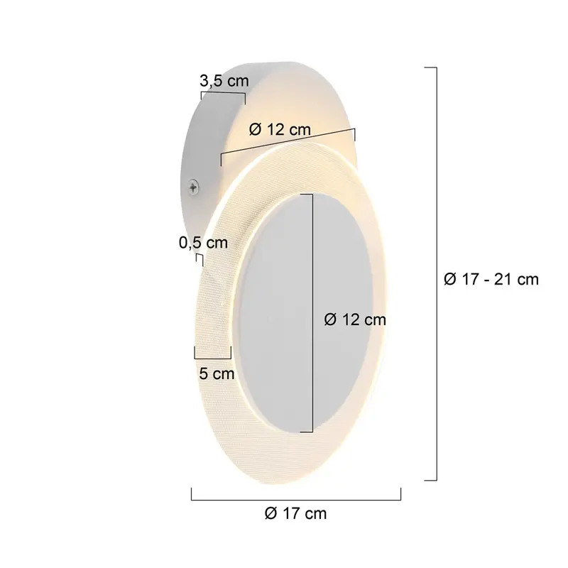 Foto 7 Wandlamp Ceiling & Wall 2564W Wit Lido 2564W