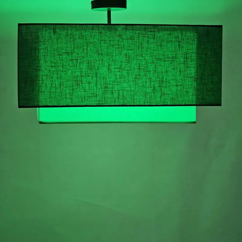 Foto 5 plafondlamp vierkant antraciet met witte binnenkap 55cm pl 0185