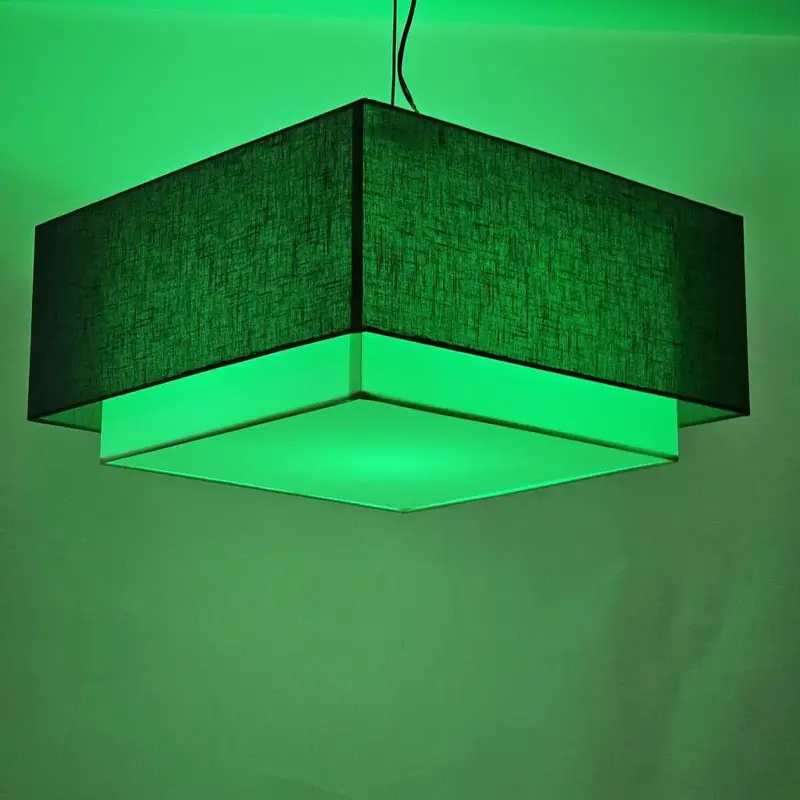 Foto 6 plafondlamp vierkant antraciet met witte binnenkap 55cm pl 0185