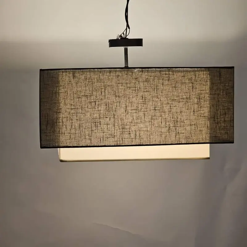 Foto 7 plafondlamp vierkant antraciet met witte binnenkap 55cm pl 0185