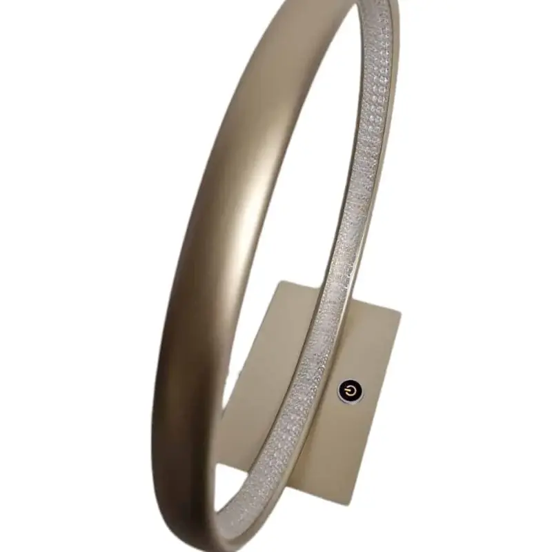 Foto 10 Tafellamp ring Diaspro Mat goud 36cm T7520G