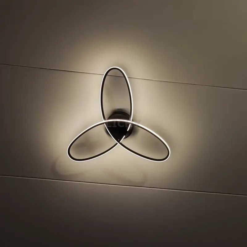 Foto 14 Plafondlamp Spike zwart PL 1390 z met 3 standen dimmer