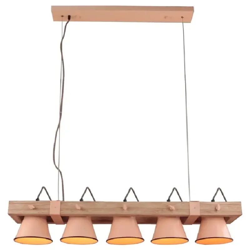 Foto 1 Hanglamp Vintage Jesse roze 5l