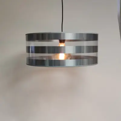 Foto van Hanglamp kap Stripe Alu strepen 47cm