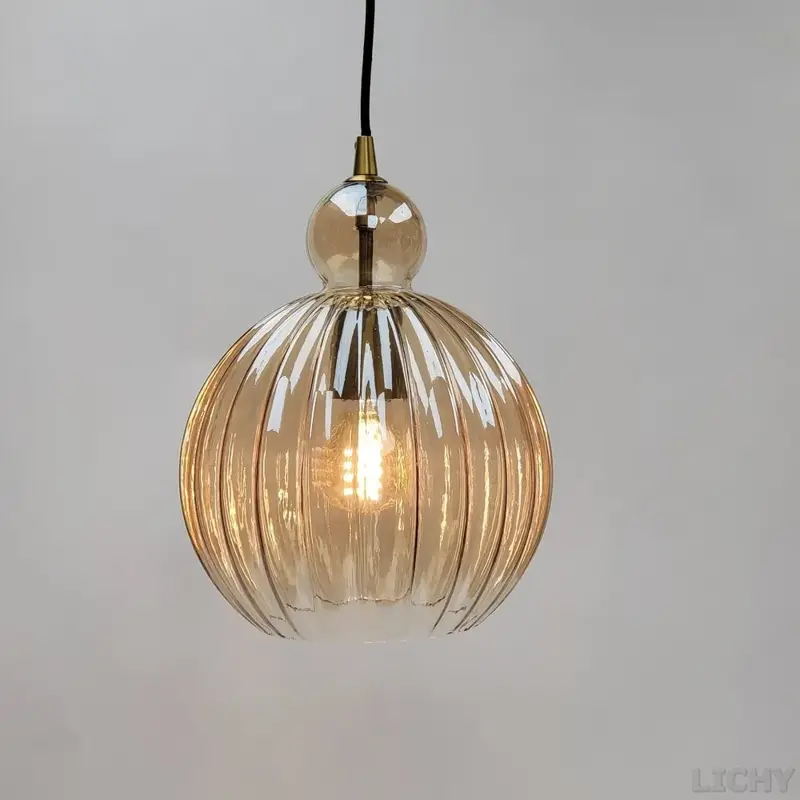 Foto 1 Hanglamp Gloriana Amber 25cm H 9825 A
