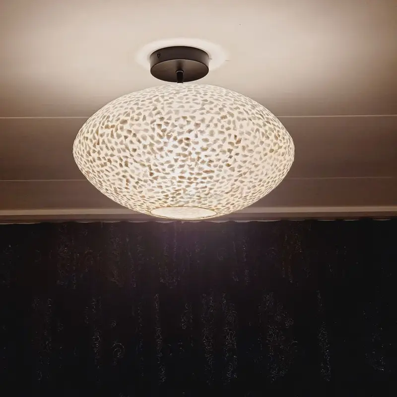 Foto 4 Plafondlamp Schelp wit 40cm