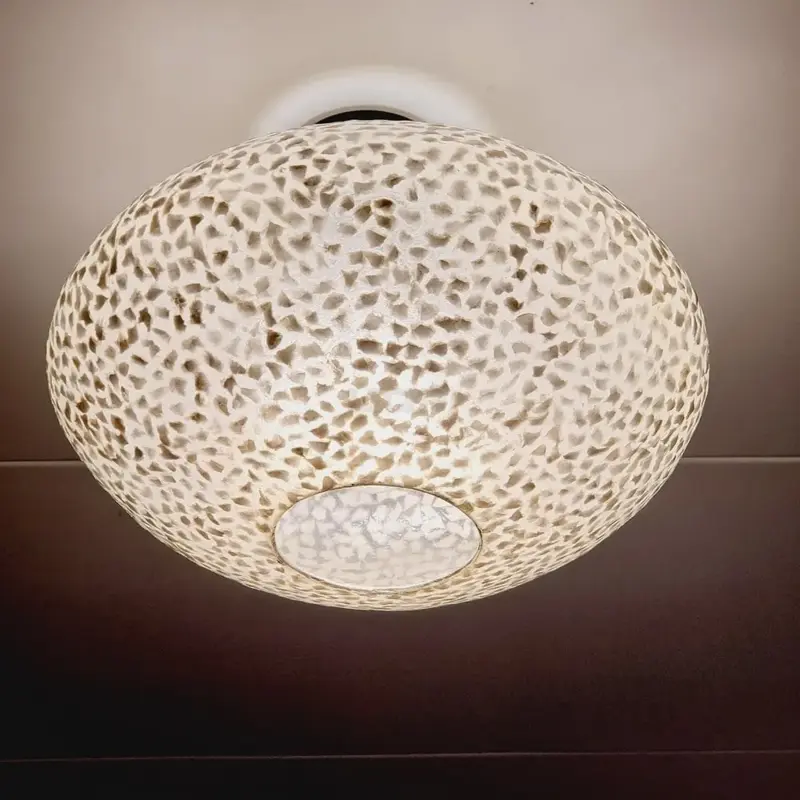 Foto 5 Plafondlamp Schelp wit 40cm