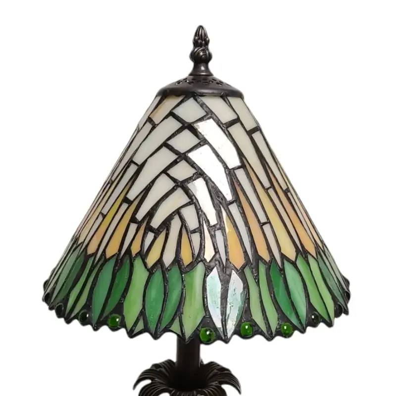 Foto 4 Tiffany candlestick groene rand 65x20cm
