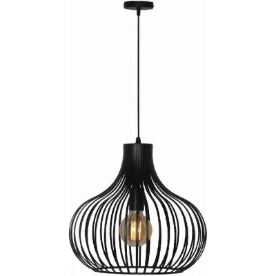 Foto van Hanglamp Aglio zwart 38cm H7842Z
