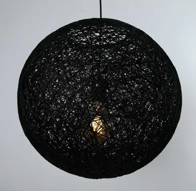 Foto van Hanglamp Abaca 35cm zwart