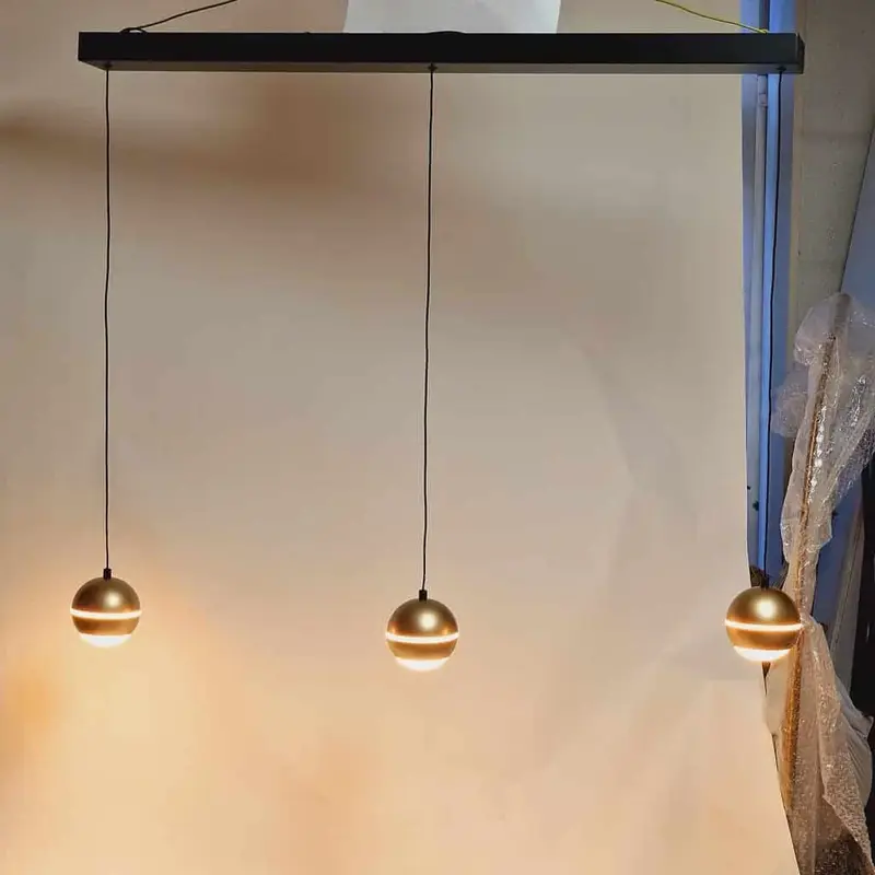 Foto 4 Hanglamp Bilia zwart goud 100cm H 4803 GD