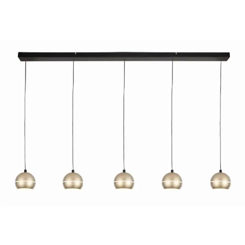 Foto 1 Hanglamp Bilia zwart goud 5 lichts H 4805 GD