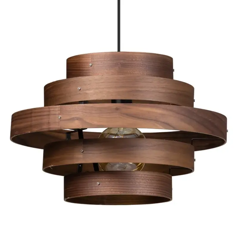 Foto 1 Hanglamp Walnut 5 rings