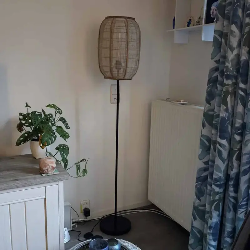Foto 7 vloerlamp hout Jute