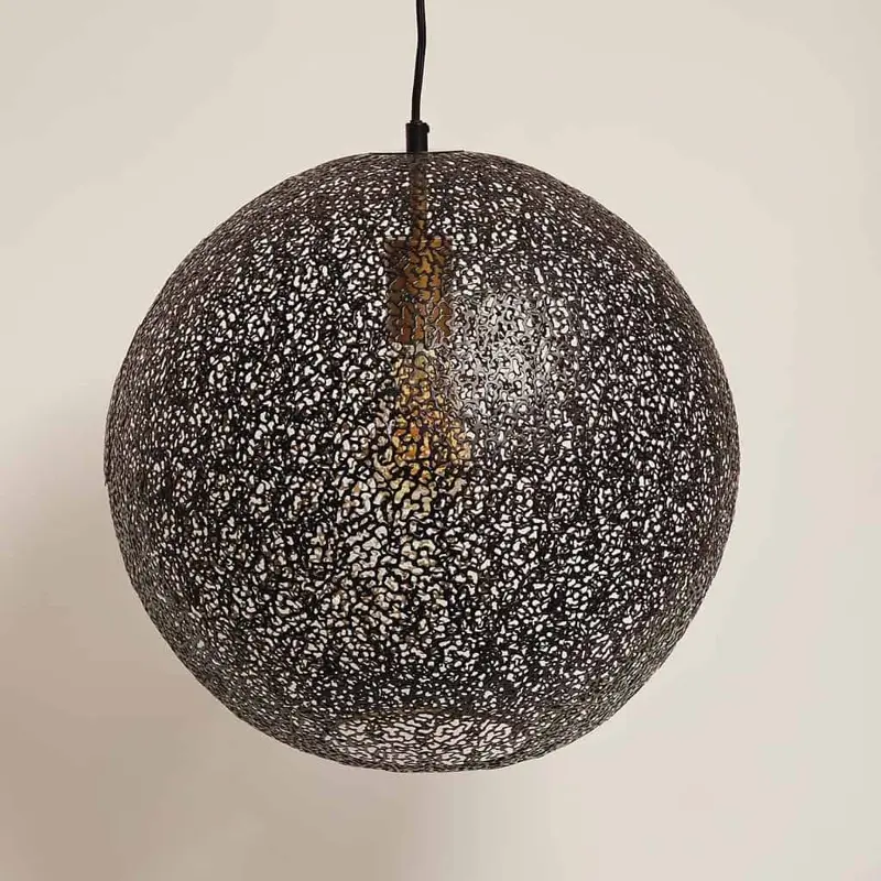 Foto 5 hanglamp Bol zwart goud ORONERO 40cm h 1040 z