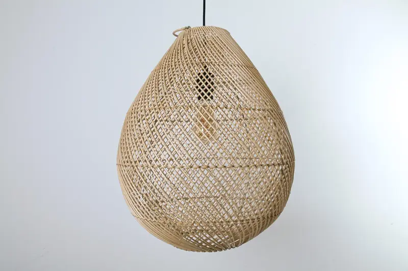 Foto 2 Hanglamp Druppel riet naturel 50cm 511023