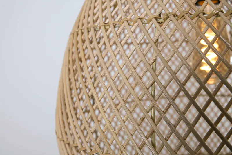 Foto 3 Hanglamp Druppel riet naturel 50cm 511023