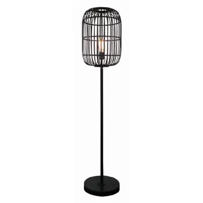 Foto van Vloerlamp bamboe Treccia zwart S 5493 Z