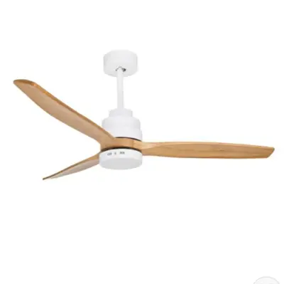 Foto van Plafondventilator Wood Nature wit eiken afstandbediening licht