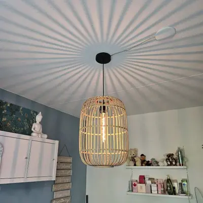 Foto van Hanglamp bamboe Treccia 46cm naturel H 5401 H